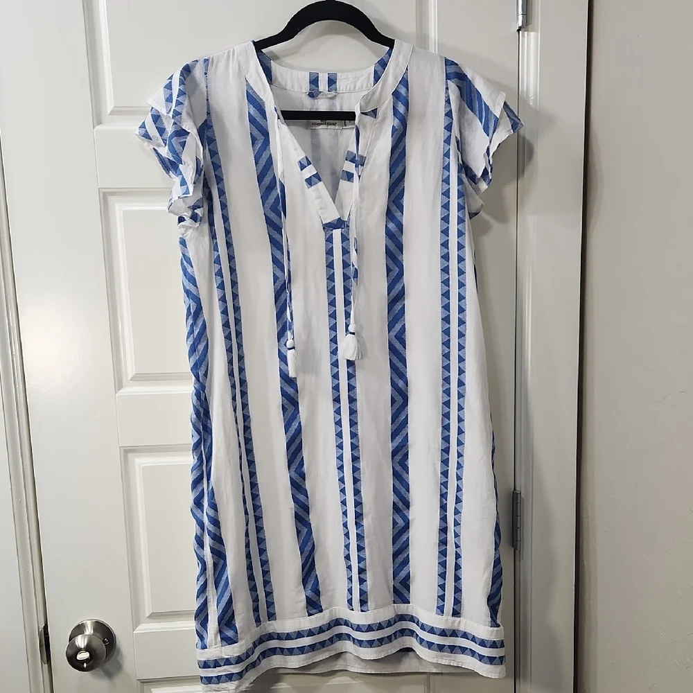 Vineyard Vines Blue and White Striped Jaquard Tunic -Small - Picture 10 of 11